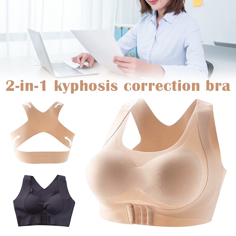 Goede gezonde vrouwen bh 2- in -1 multifunctionele bh rug schouder shaper naadloze bh vrouwen shaper
