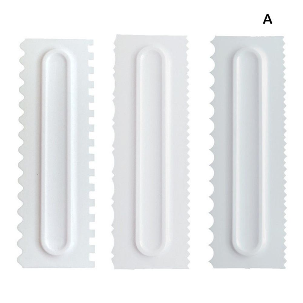 3 stk kakeskraper plastkake pyntekam fondant kakemønster stylingsett bakeverktøy: En