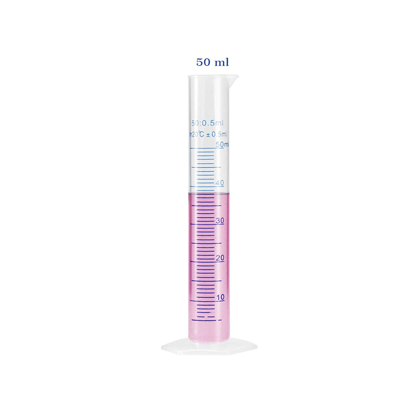 Cylindre de mesure en plastique 10/25/50/100/250/500ml, 1 pièce, cylindre gradué de laboratoire, tasse de mesure Standard pour laboratoire de chimie: plum