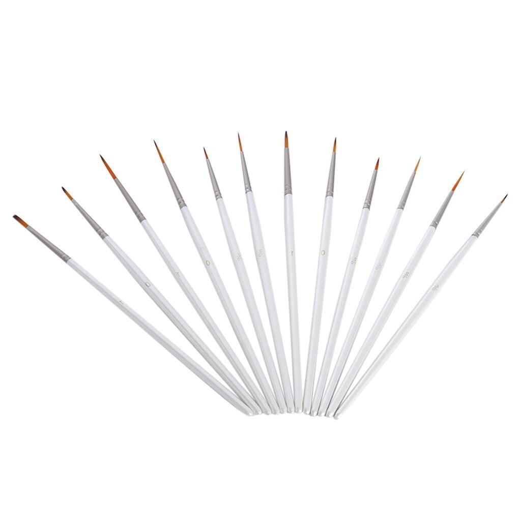 12Pcs Paint Brushes for Fine Detailing Art Painting Learners Tool Set