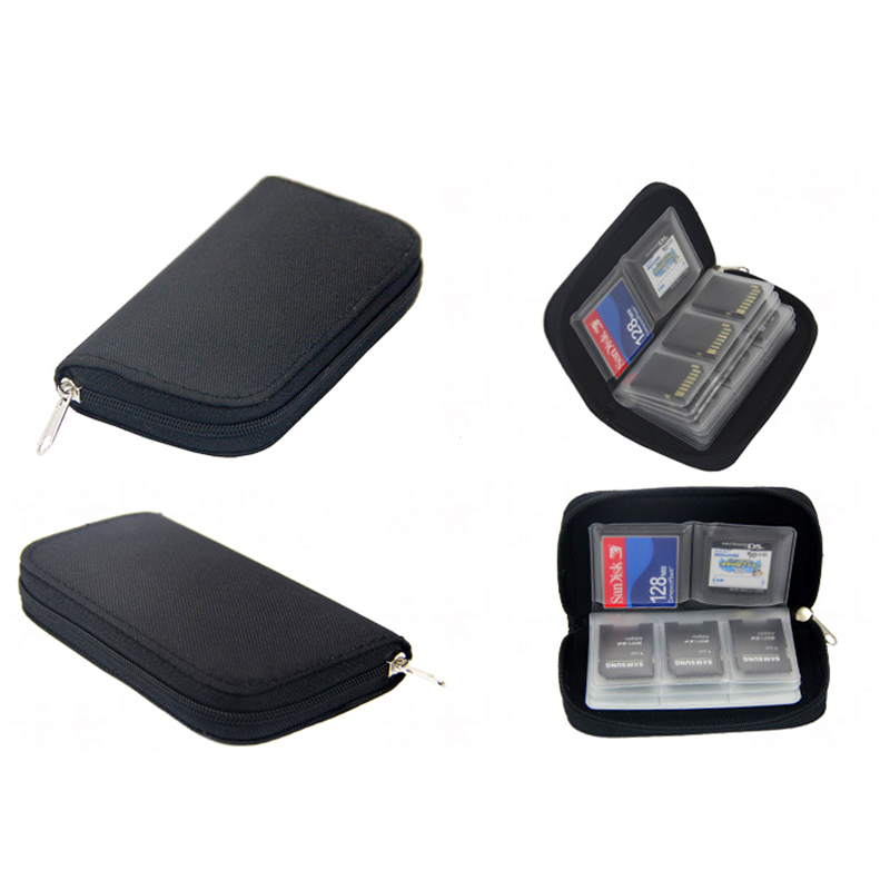 Memory Card Storage Carrying Pouch Case Holder Wallet for SD SDHC MMC Micro SD Card Carrying Zipper Pouch Storage Bags: WHITE