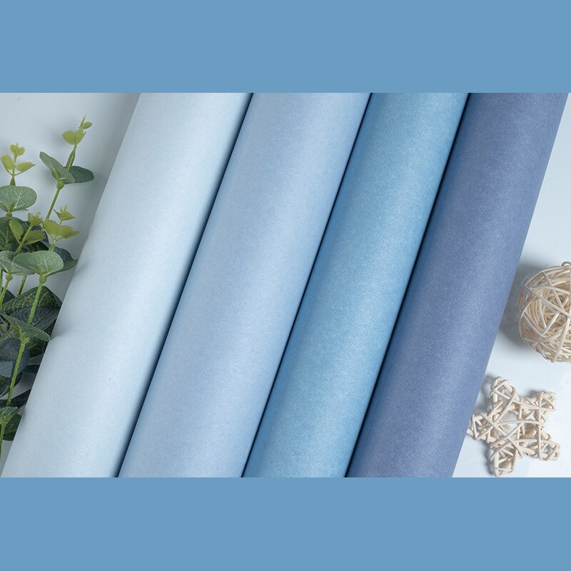 Pure Kleur Behang Woonkamer Slaapkamer Nordic Blauw Jongen Behang Non-Woven Vliesbehang Home Improvement Behang