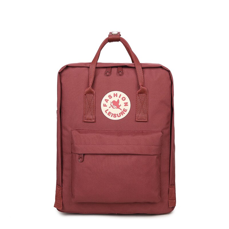 Zaino Oxford da donna borse da scuola impermeabili Color caramella per adolescenti zaino Patchwork per ragazze zaino femminile Mochila: Burgundy