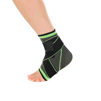 3D weven elastische nylon strap ankle brace badminton basketbal voetbal taekwondo fitness hak protector gym apparatuur: L