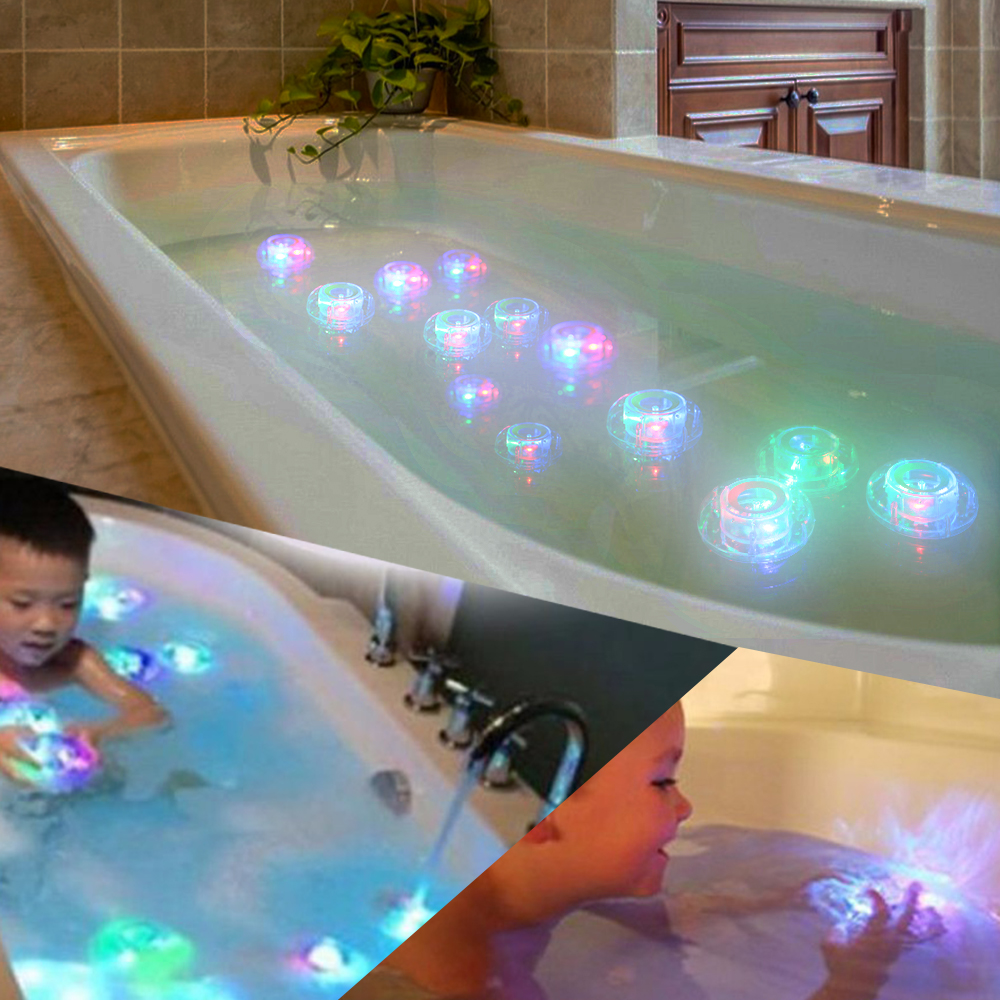 Nova Impressionante Flutuante Underwater LED Disco Brilho Luz Mostrar Natação Lâmpada Piscina Spa Banheira de Água Quente Design Avançado