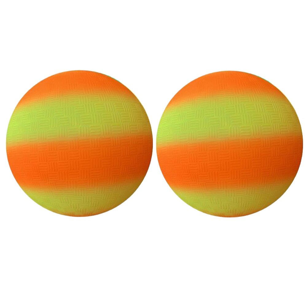 2pcs 8.5 Inch Nonslip Rainbow Ball PVC Sports Play Ball Kickball Flapping Ball Children Toy for Indoor Outdoor Playground: Default Title