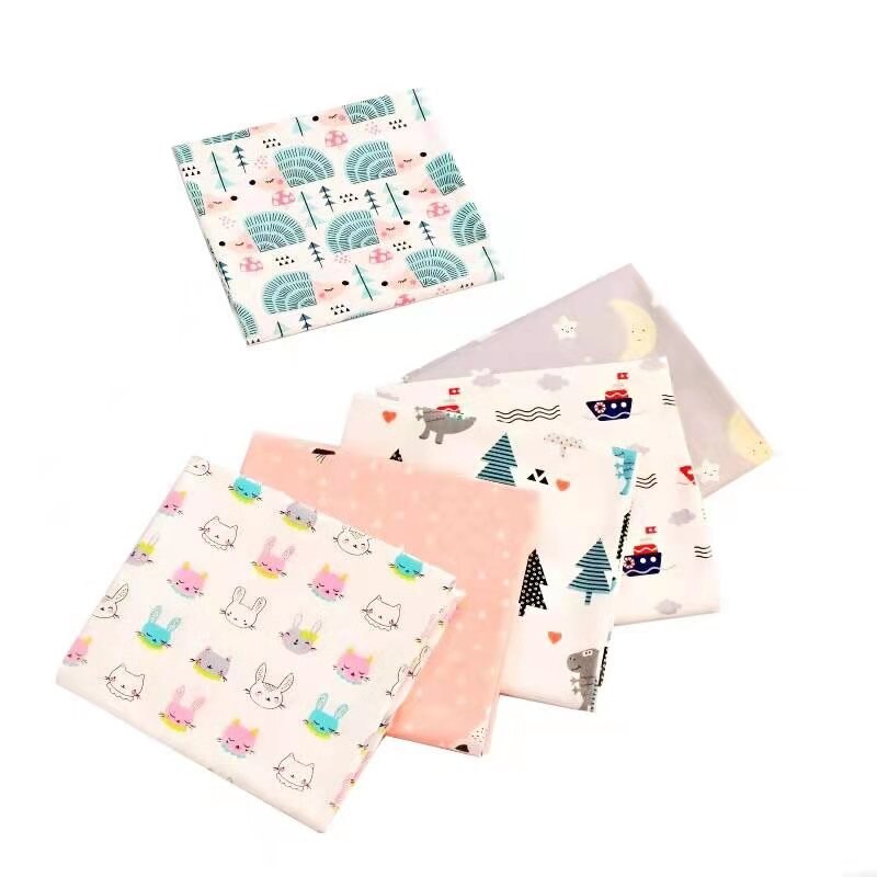 100% tecido de algodão dos desenhos animados algodão retalhos pano diy costura estofando quartos de gordura material para o bebê & criança 6 peças: 25x25cm / 3
