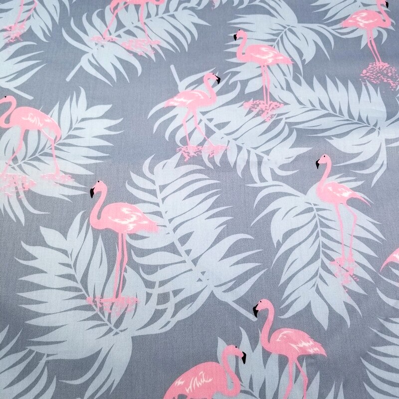 Tejido de costura multicolor con estampado de flamencos, tela de algodón para Patchwork, Material textil para el hogar opcional, 50x40cm