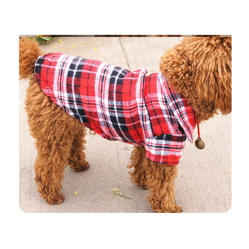 Ropa para mascotas para perros pequeños, camisa a cuadros de algodón para primavera y verano, ropa para Chihuahua de peluche cachorro de Yorkshire