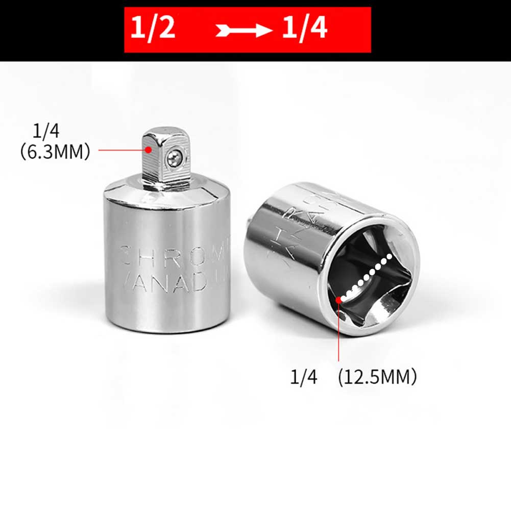 Skraldenøgle topnøgle adapter 1/4 " 3/8 " 1/2 " hun-til-han topnøgle konverter: Himmelblå