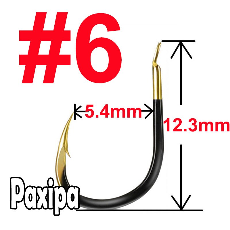 10 stuks vishaak van wolfraamstaal met weerhaak, karpervishaak, enkele cirkel, vishaak, zee-accessoires, uitrusting: 6