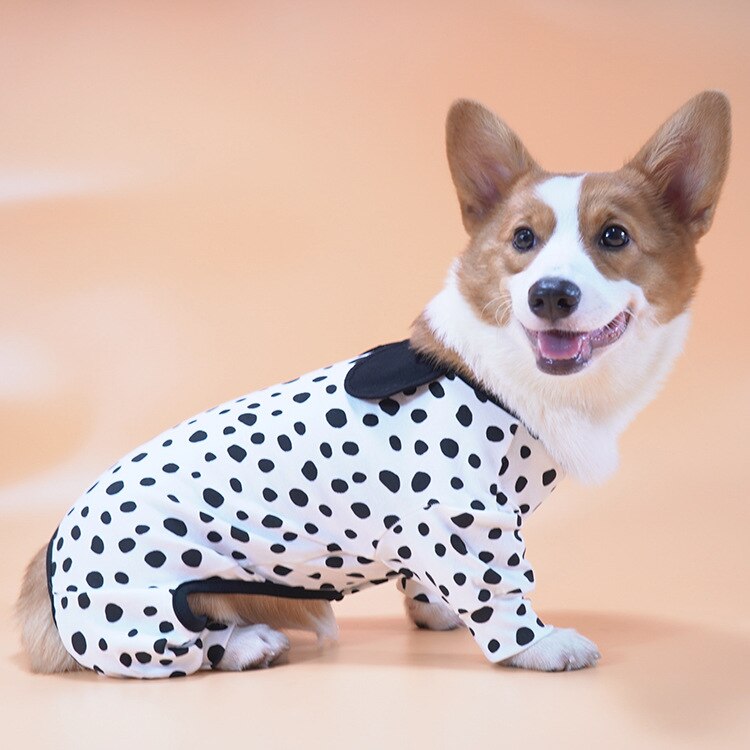 Ubrania dla psów zwierzęta psy piżamy corgi wiosna jesień małe średnie odzież dla psów Super miękki pies kostium ubranko dla psa piękne
