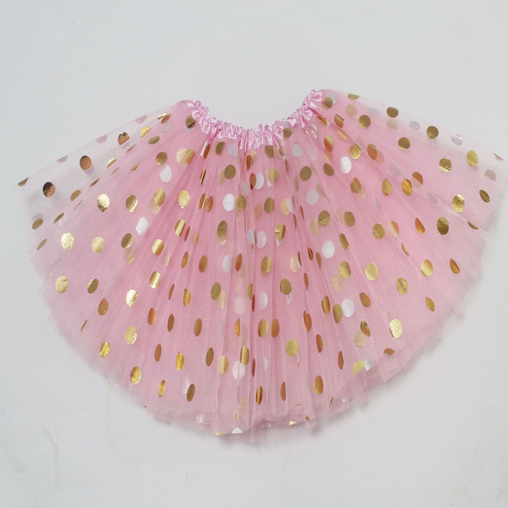 Jupe tutu noire à pois et paillettes pour fille, 10 couleurs 8 pour bébé fille de 1 , 2 3 4 , 5 6 7 ans, vêtements pour enfants: Rose / 3-8t