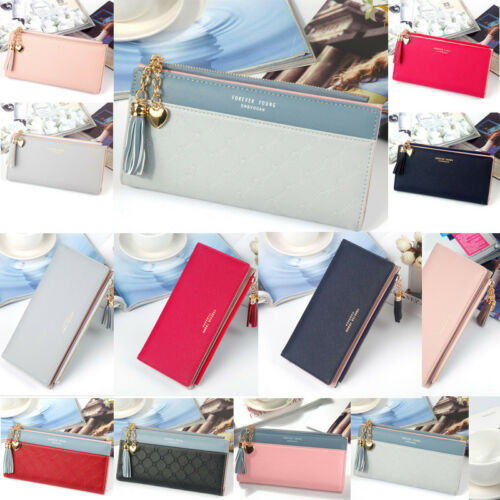 Women Lady Wallets Purse long mobile handbag Leather zip clutch wallet Handbag Long Card Holder Multi-layer