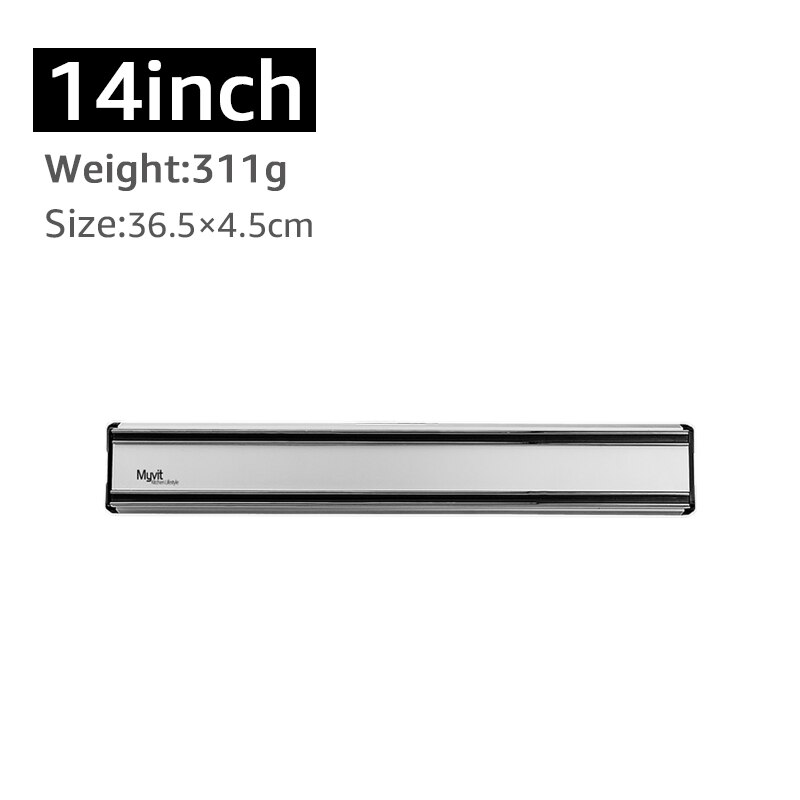 Magnetisk knivholder stripe til kjøkkenkniv stativ bar stripe veggfeste oppbevaring magnetiske kniver stativ matlaging tilbehør: 14 tommer 35cm