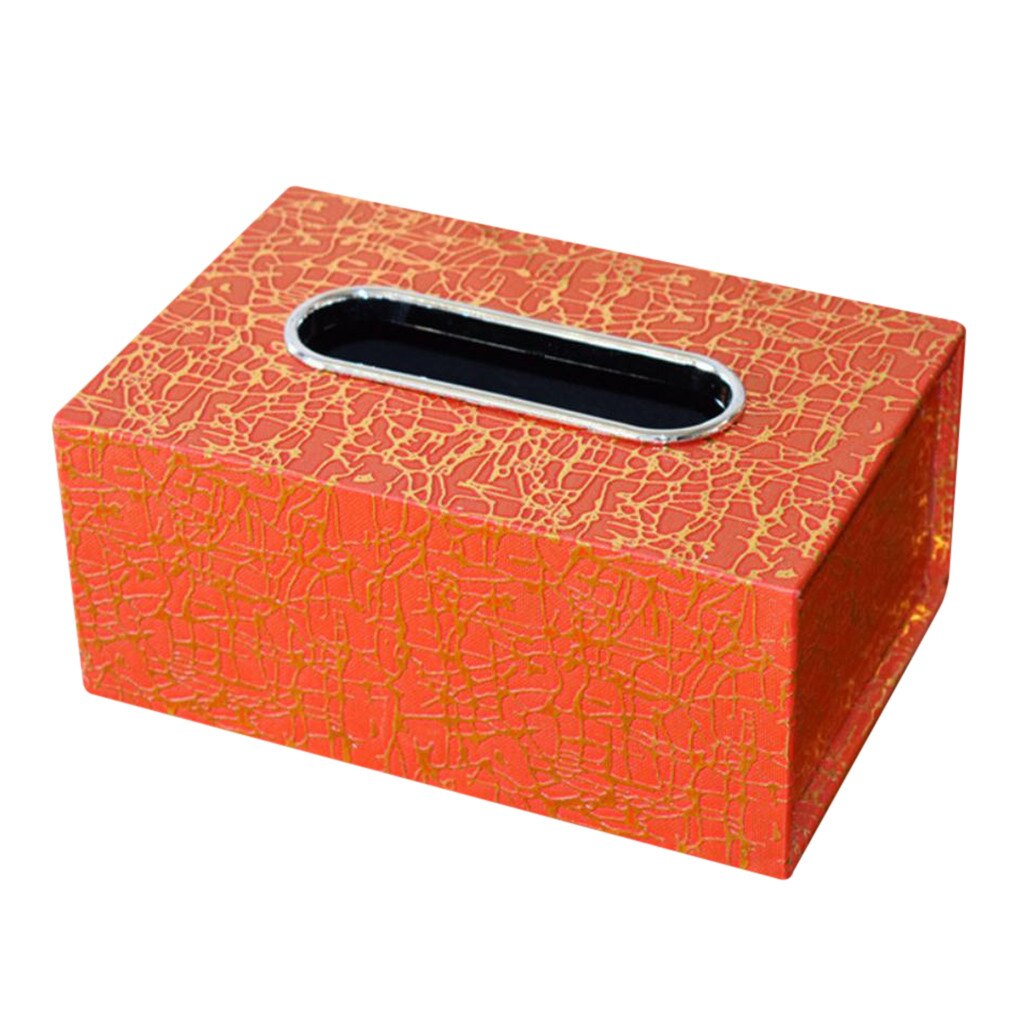 Leather Tissue Box European Napkin Tray Boxes Medium Leather Car Tissue Box Holder Box Case Pouch Table Tissue Holder: 11