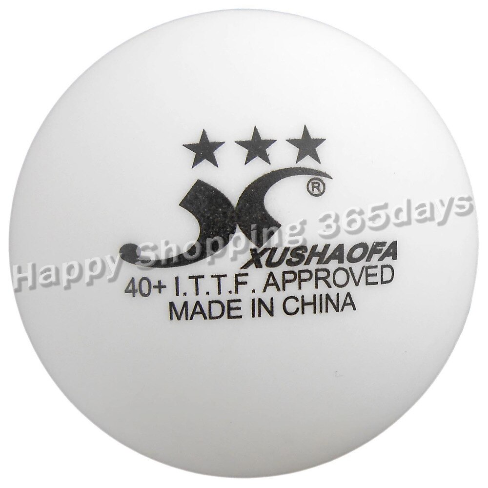 6x xushaofa 40+  bordtennisbolde hvide 3 stjerner