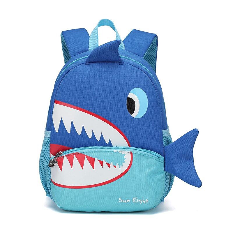 SUN EIGHT For Baby 2-5 Year Old Cute Little Kid Kindergarten Bag Child Backpack School Nylon Bags Lovely Children Backpack: Shark
