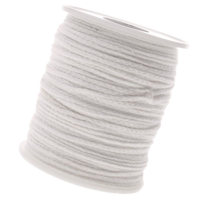 Cuerda de algodón de 61m para fabricación de velas, mecha de vela Natural trenzada, mechas para Carretes de fabricación de velas, accesorio de lámpara de aceite DIY, 1 rollo