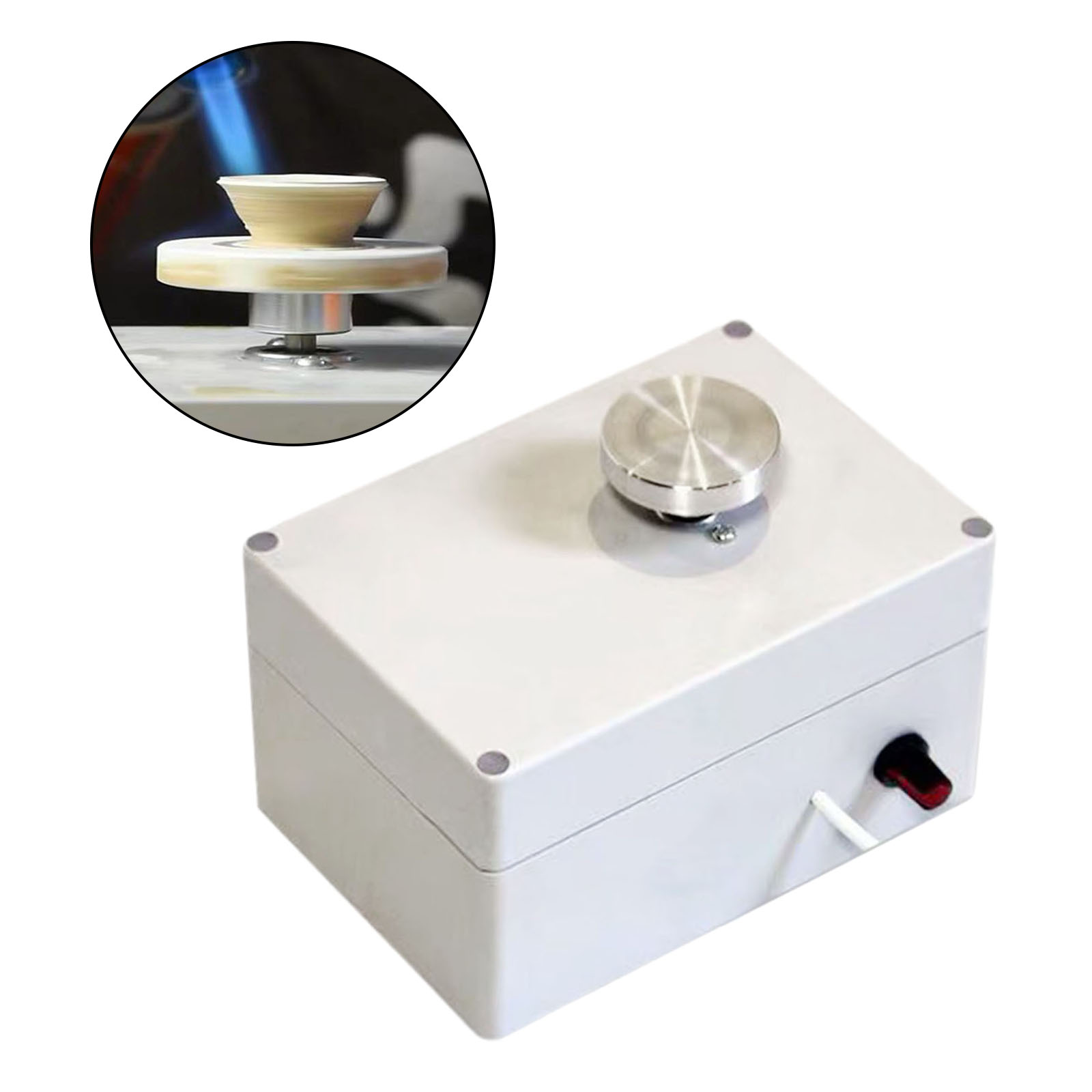 Mini Pottery Wheel Electric Pottery Wheel DIY Clay Tool with Tray for Ceramic 4.5cm Turntable Work Ceramics Clay Art Craft Tool