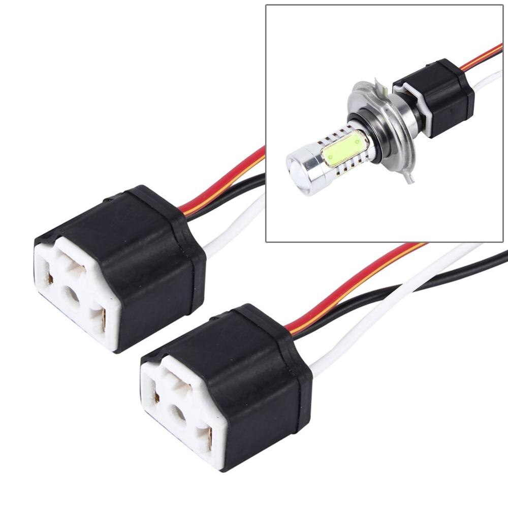 Douille de support pour ampoule LED, 2 pièces, T10/H8/H11/H7 /H4 /H1/H3/9006 /9005 / 7443 /7440 /1157 /1156/voiture: H4