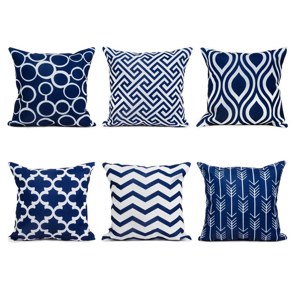6 stks/set Kussenhoes Plein Katoen Linnen Kussensloop Home Decoratieve Sofa Sierkussen Kussenhoes Woondecoratie