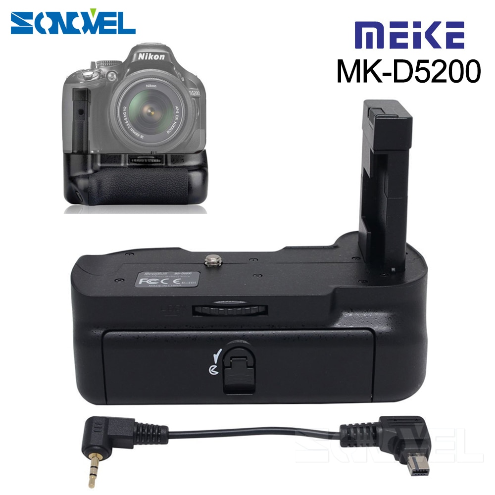 Meike MK-D5200 Professionele Verticale Batterij Grip voor Nikon DSLR D5200 Camera EN-EL14