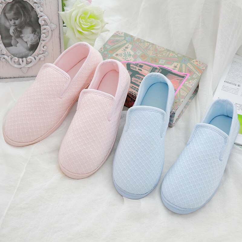 ¡Novedad de primavera-verano ! Zapatillas de casa con relleno de algodón, transpirables, zapatillas interiores de algodón para mujer, zapatillas con suela exterior blanda.