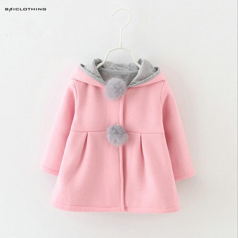 Korean Style Baby Girl Coat Kids Winter Autumn Jackets Kids Clothes 3 Colors Available Clothing Outerwear