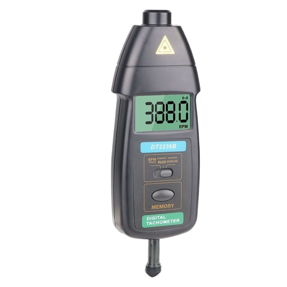 Portabel Handheld LCD display Tachometer surface speed sensor flute vails to measure speed and length of wire RZ DT2236B: Default Title