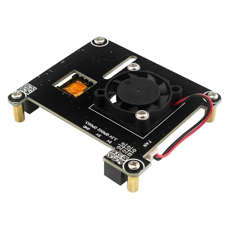 POE HAT para Raspberry Pi Power sobre Gigabit Ethernet Hat pantalla OLED para Raspberry Pi 3b +/4b, compatible con 802.3af