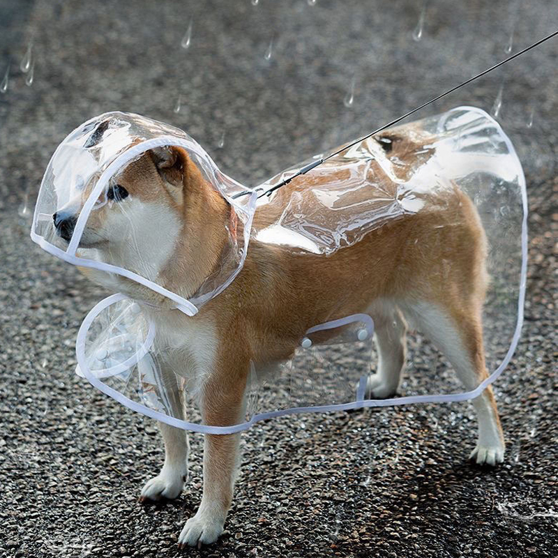 Hunde-Regenmantel Mit Kapuze - Wasserdichter Poncho Für Kleine Bis Große Hunde