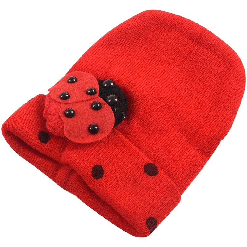 Red Baby Boy Girl Toddler Winter Ladybird Ladybug Hat and Scarf Set