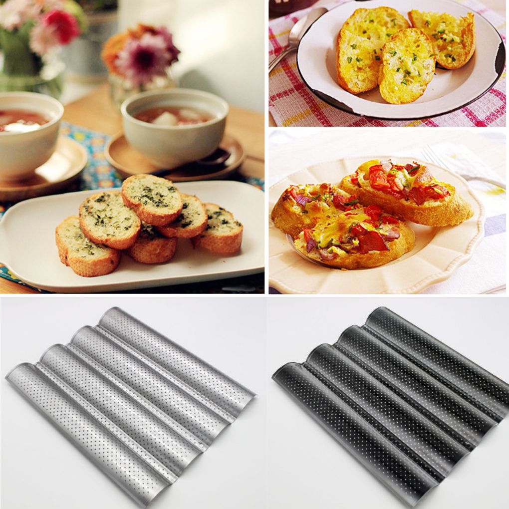 Franse Brood Bakvorm Brood Wave Bakplaat Cake Baguette Mold Pannen 2/3/4 Groef Golven Brood bakken Tools Brood trog