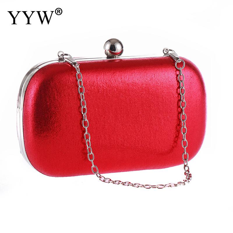 Rode Kleur Mini Wedding Party Handtas Vrouwen Purse Evening Banket Bruid Clutch Bags Met Ketting Bruiloft Tassen Bolsa Feminina