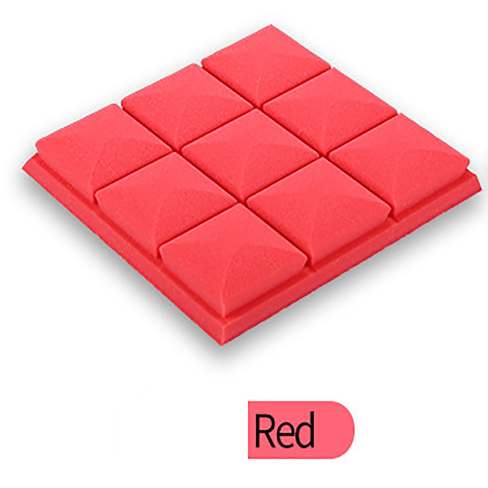 Panneau d'isolation acoustique en coton épais pour chambre d'enfants, mousse acoustique, Stop-Absorption, mousse insonorisante pour Studio KTV: Red 