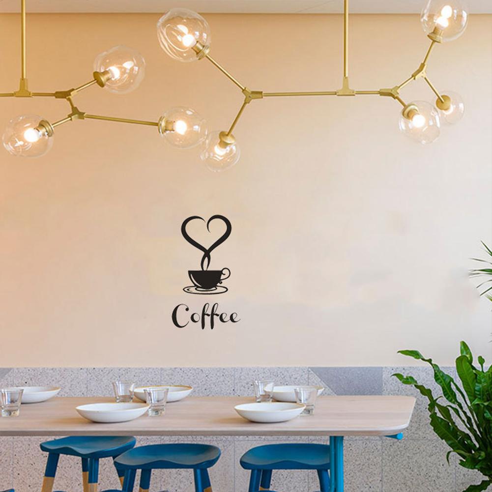Coffee Shop Sticker Decal Cafe Cup Poster Vinyl Art Wall Decor Kitchen Oil-proof Anti-fouling Home Decoration Sticker