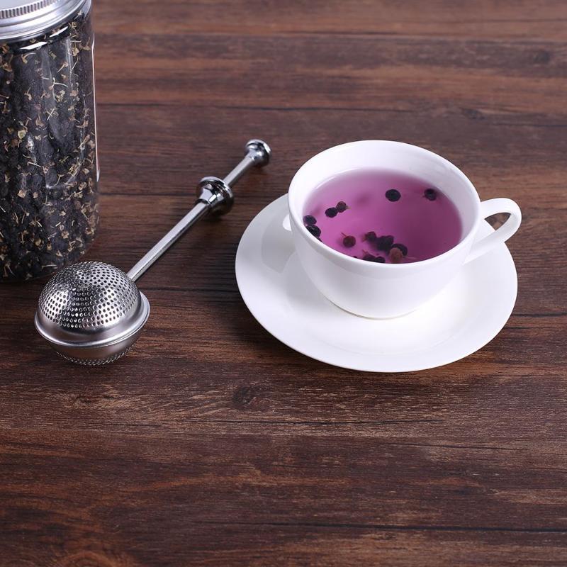 Stainless Steel Tea Infuser Sphere Mesh Tea Strainer Coffee Herb Spice Filter Diffuser Handle Tea Ball