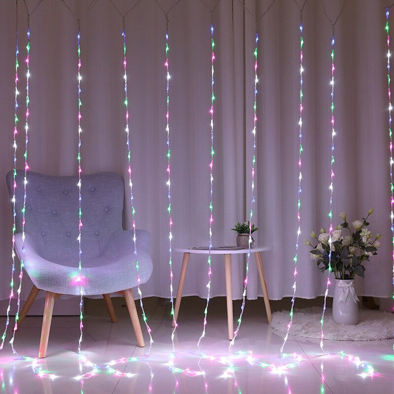 3X2/3X3M LED iciclel curtain light string waterfall meteor shower Christmas wedding fairy lights decoration atmosphere