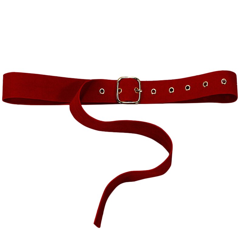 1 Pc Retro Lange Fluwelen Riem Ronde Vierkante Metalen Pin Gesp Decoratieve Casual Brede Tailleband Mode Vrouwelijke Jurk Jas Trui riem: A-130cm