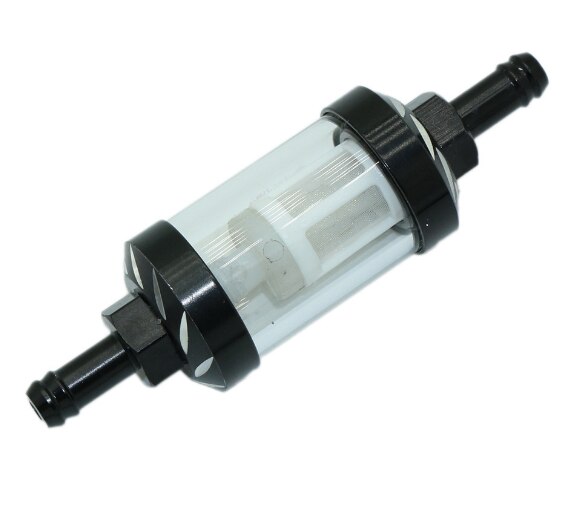 Filtro de combustible de motocicleta, filtro de gasolina, filtro de combustible, filtros de aceite, mangueras transparentes de 5/16 de diámetro interno, 6 colores: black