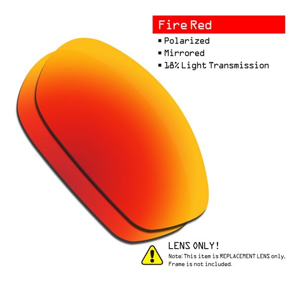SmartVLT Replacement Lenses Polarized for Oakley Encounter Sunglasses - Multiple Pairs Packed: Fire Red-ShieldCoat