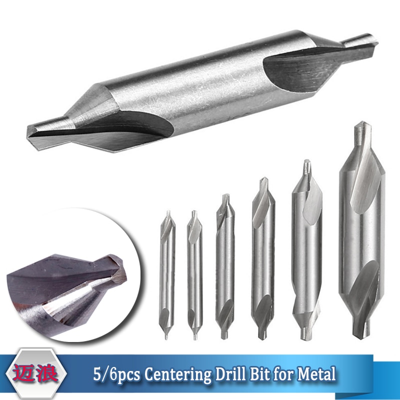 Combination Metal Center Drill Bit Set Double Sided HSS 60 Degree Countersink Drill 1mm 1.5mm 2mm 2.5mm 3mm 4mm 5mm
