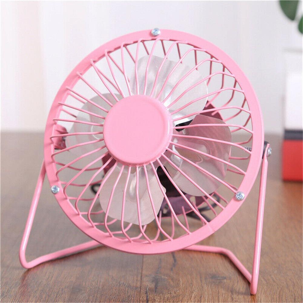 4 Inch Metal Usb Mini Fan Portable 360 Degree Adjustable Cooling Fan Table Fan Desk Fan Mini Personal Fan for Home Office