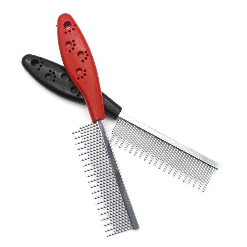 Cepillo de acero inoxidable para perros y gatos, peine de alfiler para perros y gatos, herramientas de aseo para perros, 19,5x3cm: Default Title