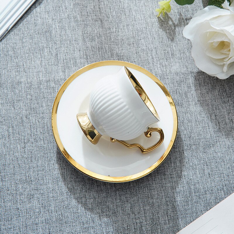 6 cups and 6 plates, ceramic cups and saucers simple home afternoon cups and saucers coffee cups and saucers set