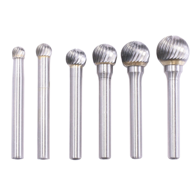 D Type Single-cut Tungsten Carbide Alloy Rotary File Tool Point Burr Die Grinder Abrasive Tool Drill Milling Carving Bit Set