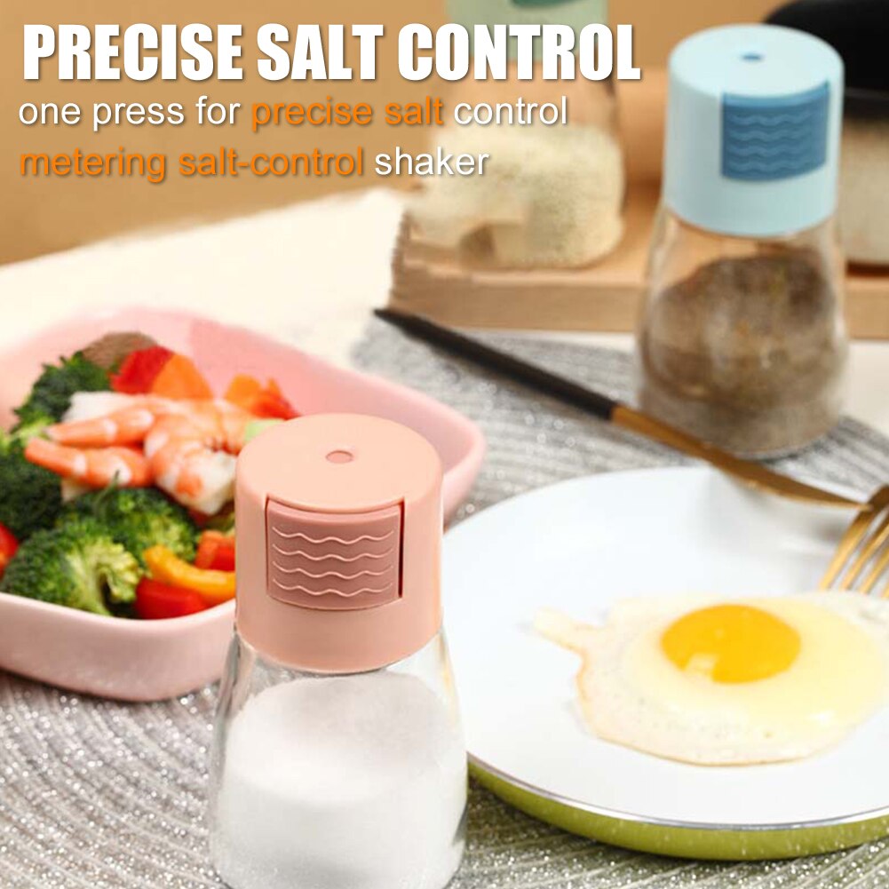 0.5g Metering Salt Shaker Push Type Salt Dispenser Salt Tank Sugar Bottle Spice Pepper Salt Shaker Spice Jar Can Seasoning Bottl