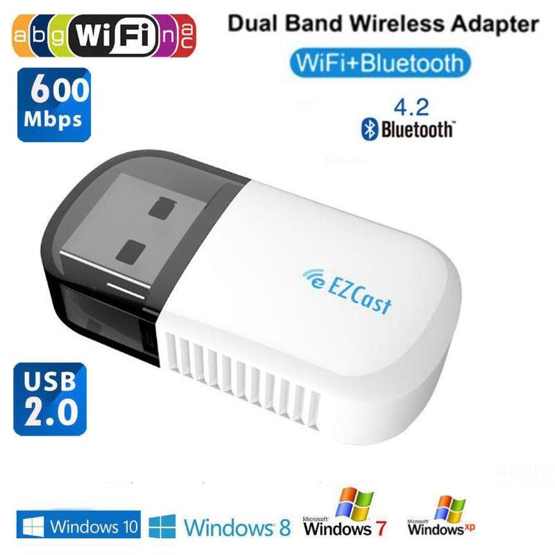 Draadloze Bluetooth 4.2 Usb Wifi Adapter 5G/2.4G 600Mbps Wi-fi Dongle Ontvanger Pc Netwerkkaart ethernet Usb Lan Wifi 5Ghz Adapter