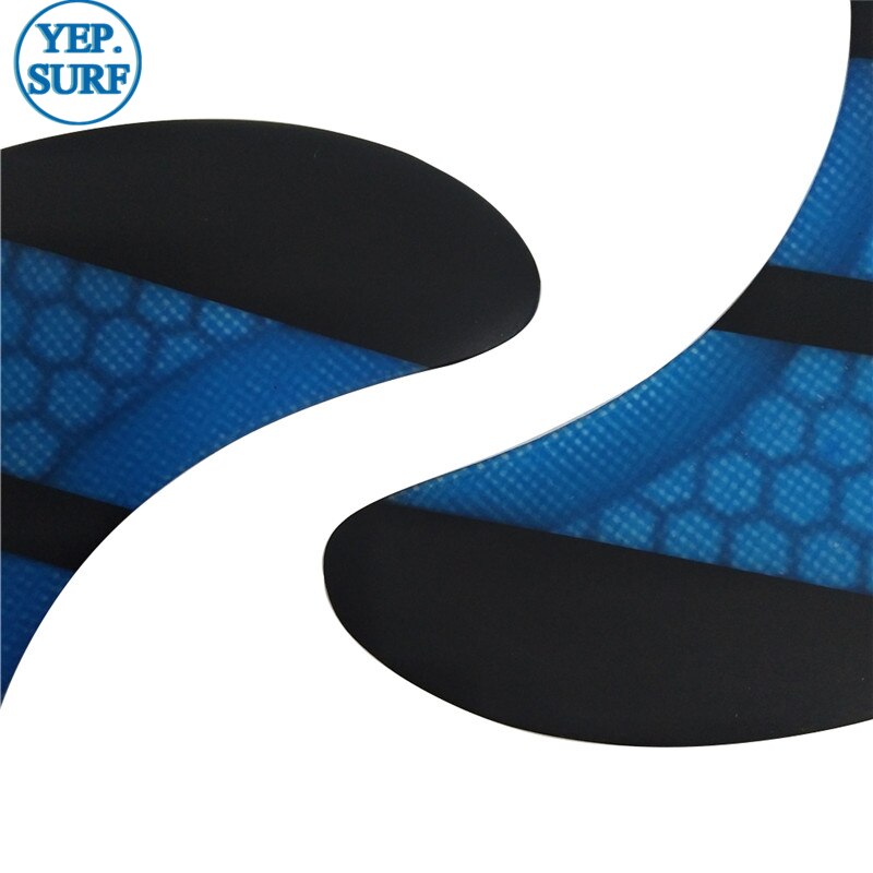 Aletas de Surf FCS2 G3/G5/K2.1, juego de tres aletas triples, azul